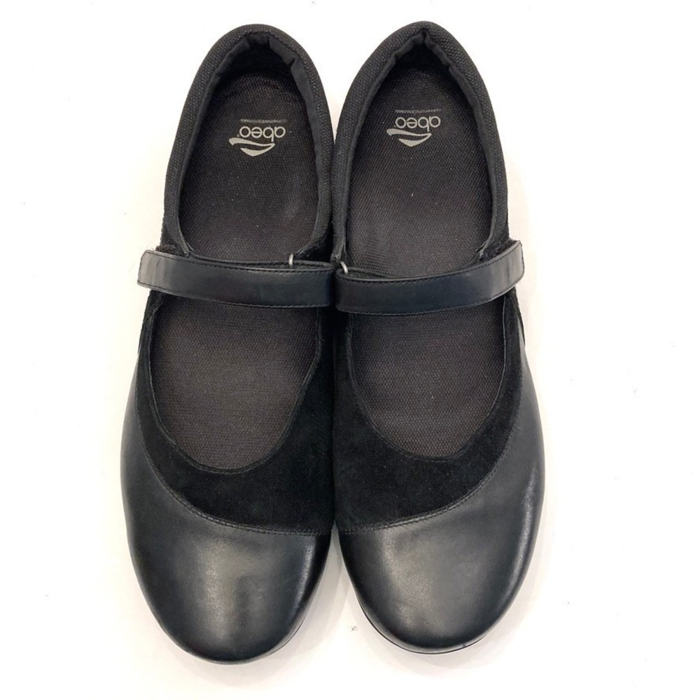 Abeo Amie Mary Jane Flats Womens 12 Hook & Loop Arch Support Orthotics Leather